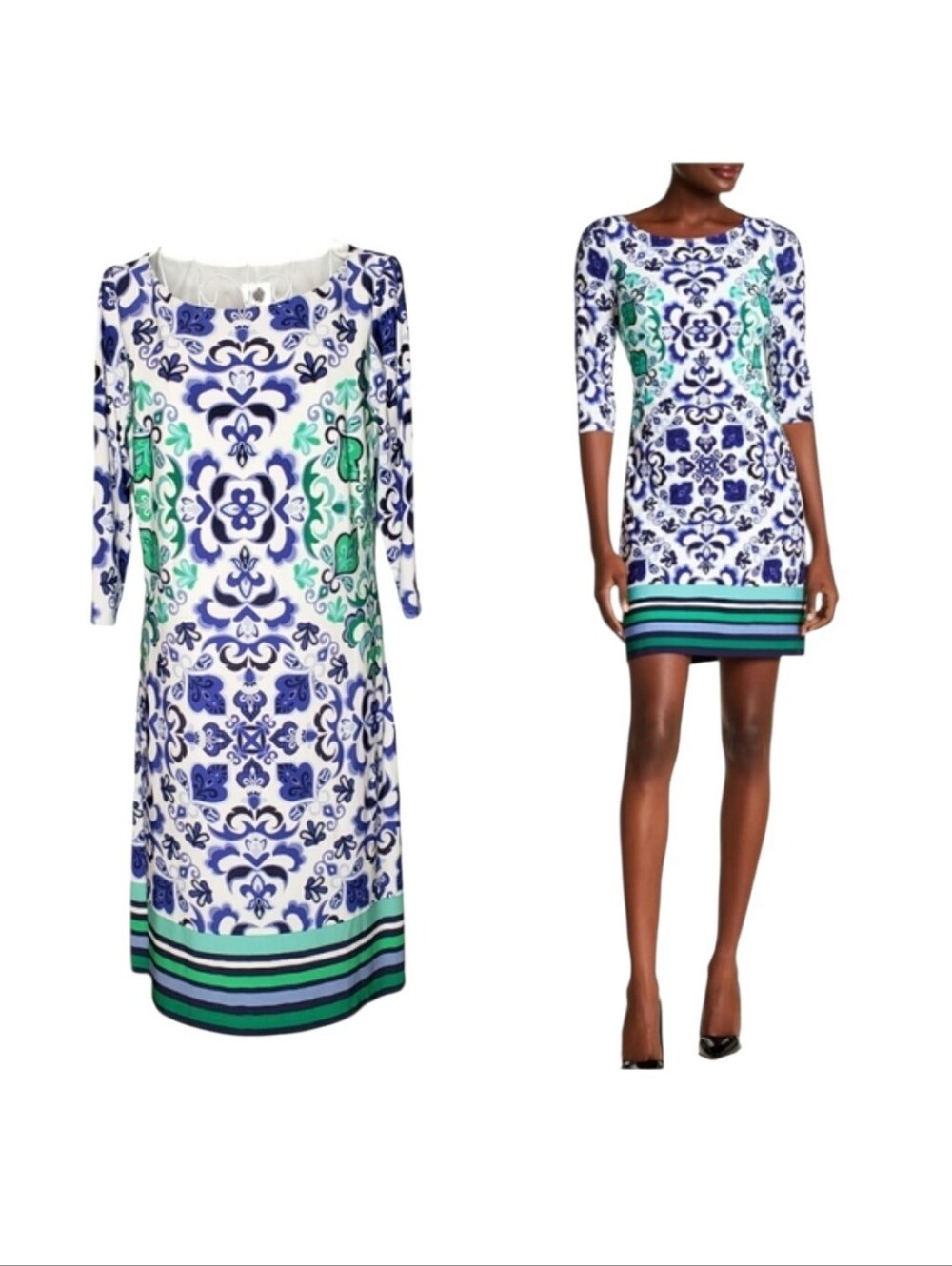 Vince Camuto Ikat Demask Jersey Dress Size 8